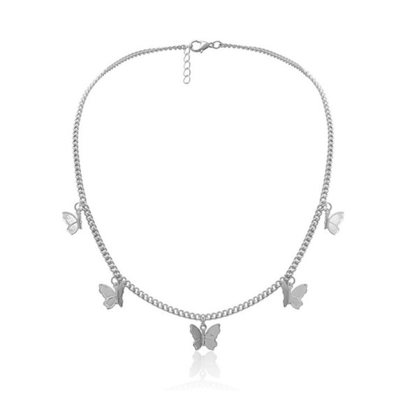 Woman Butterfly Necklace Chain Pendant Bohemian - Picture 3 of 4
